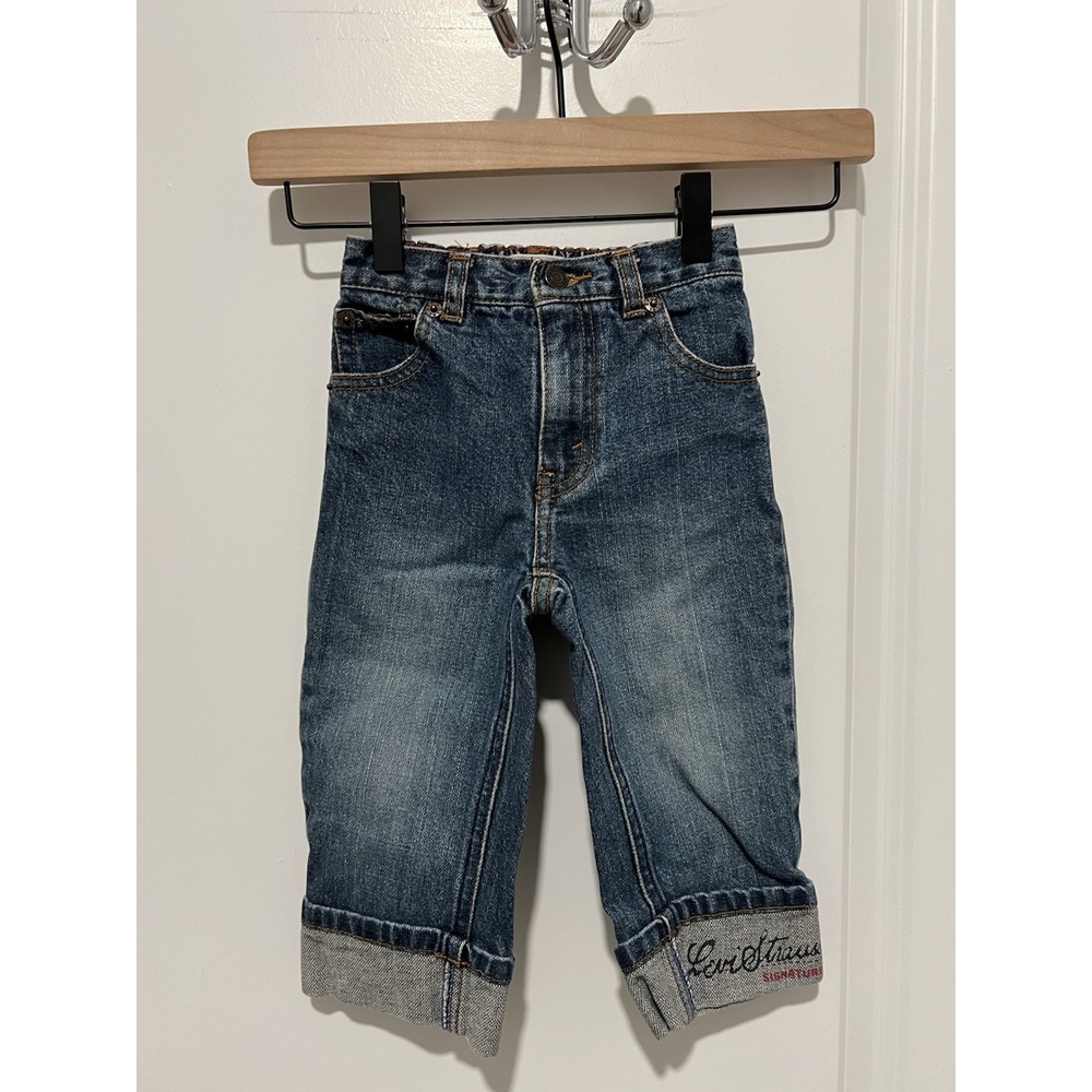 Levi Strauss-Signature Jeans-Cuffed Pants Stretchband Waist- 18 Months